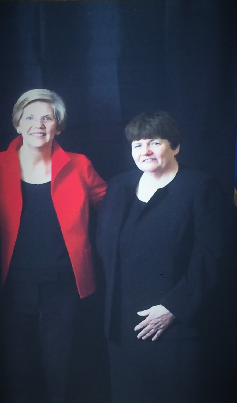 Beth Pearce with Sen. Warren