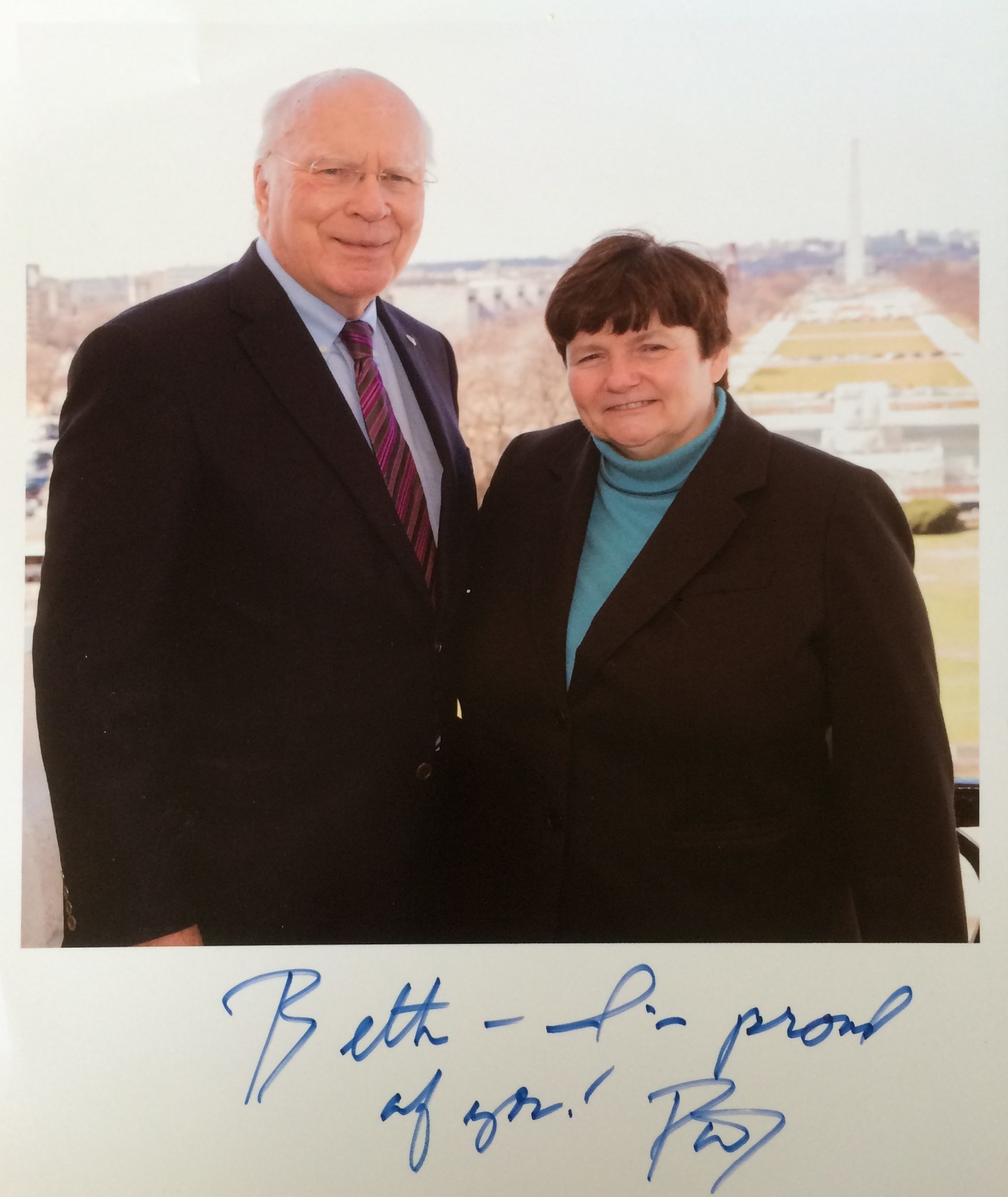 Beth with Senator Leahy